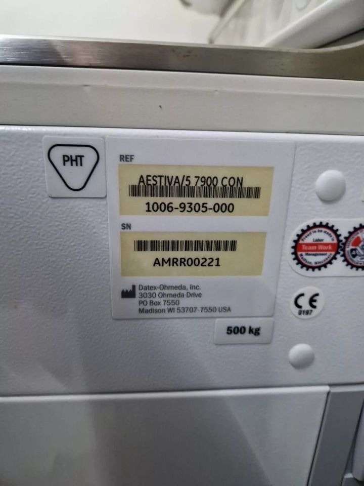 Datex Ohmeda Aestiva 5 anesthesia machine 7900 SmartVent GE B850