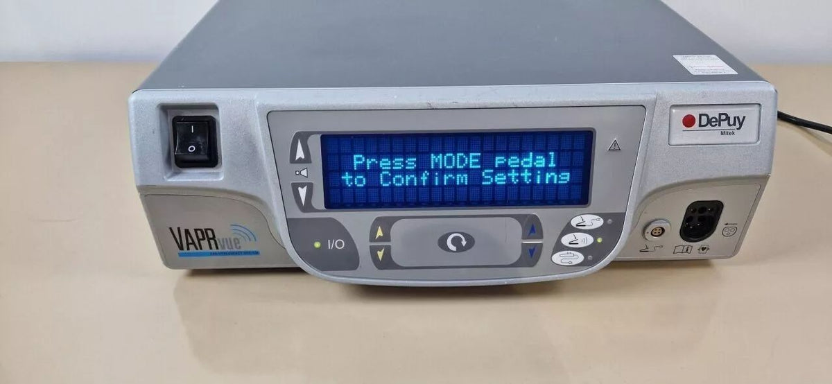 DePuy Mitek VAPR VUE RF generator with wireless footswitch