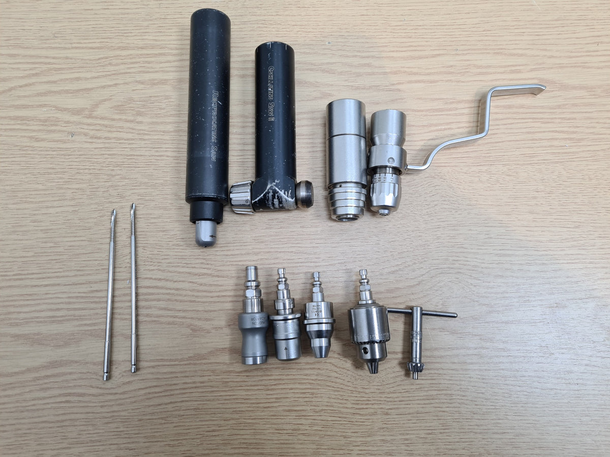 DePuy Synthes Compact Air Drive II saw, drill, coupling and adapter attachments
