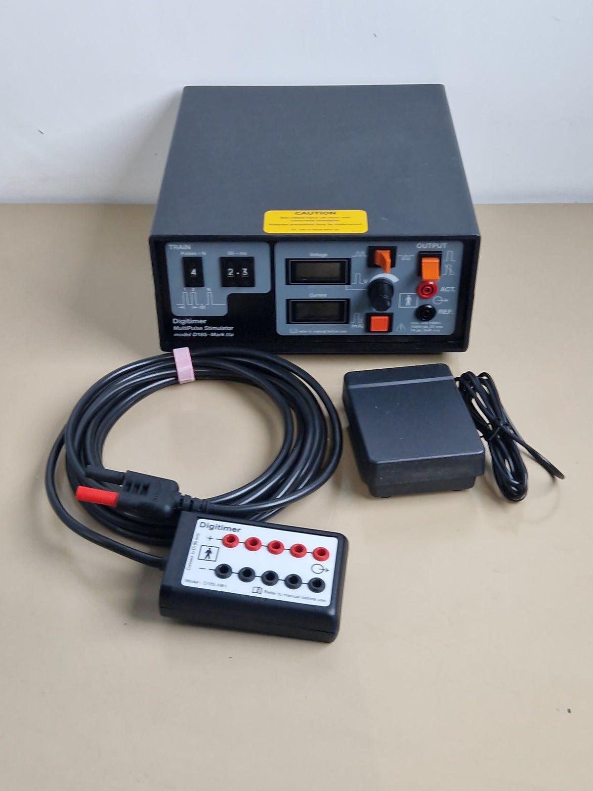 Digitimer D185 Mark IIa MultiPulse Stimulator with D185-HB1 headbox and foot switch