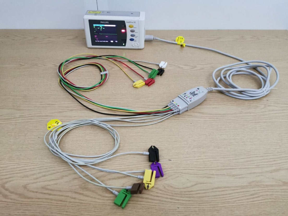 Philips IntelliVue X2 M3002A Patient Monitor Module with Battery & 12-Lead ECG Cable - photo 1