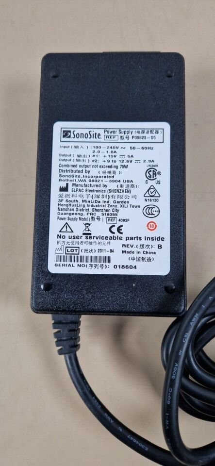 SonoSite P-09823 Ultrasound Power Supply Adapter – MicroMaxx / Titan / M-Turbo - photo 3