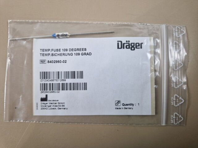 DRAEGER Drager Temp fuse 109-degree ref:8402960