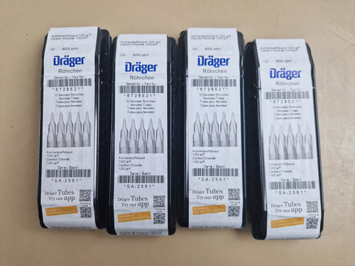 Drager 6728521 Carbon Dioxide 100/a-P Aerotest tubes pack of 10 front