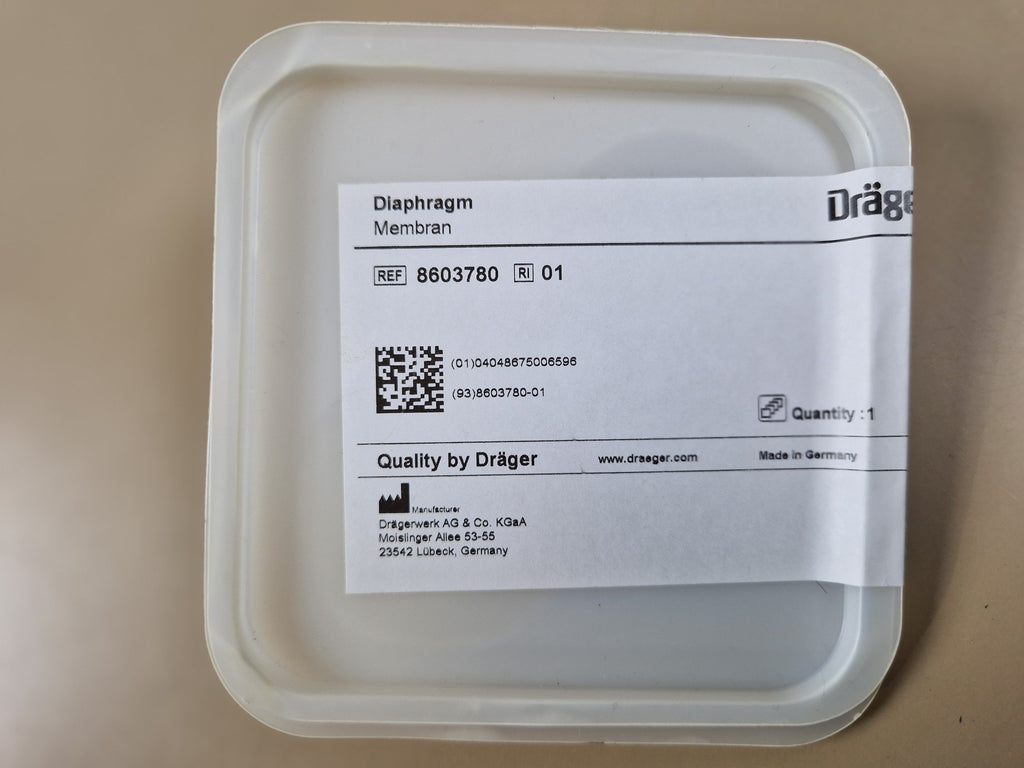Drager 8603780 diaphragm membrane packaging label