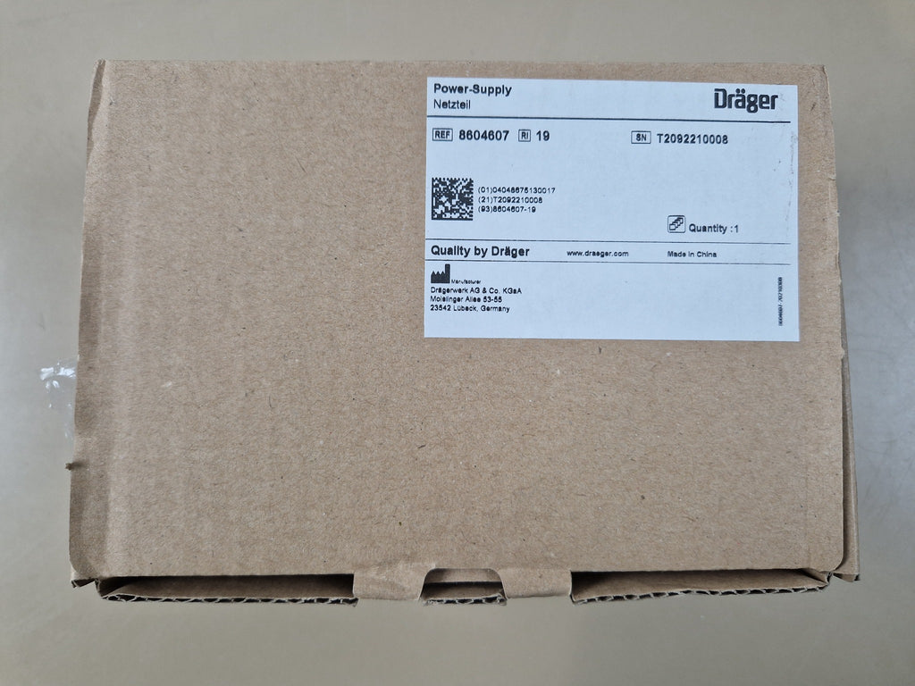 Drager 8604607 power supply original box label