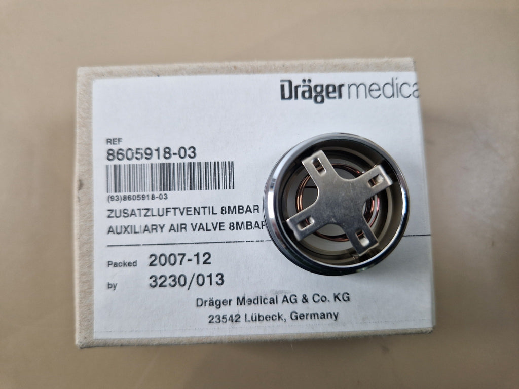 Dräger 8605918-03 Auxiliary Air Valve 8mbar detailed front view