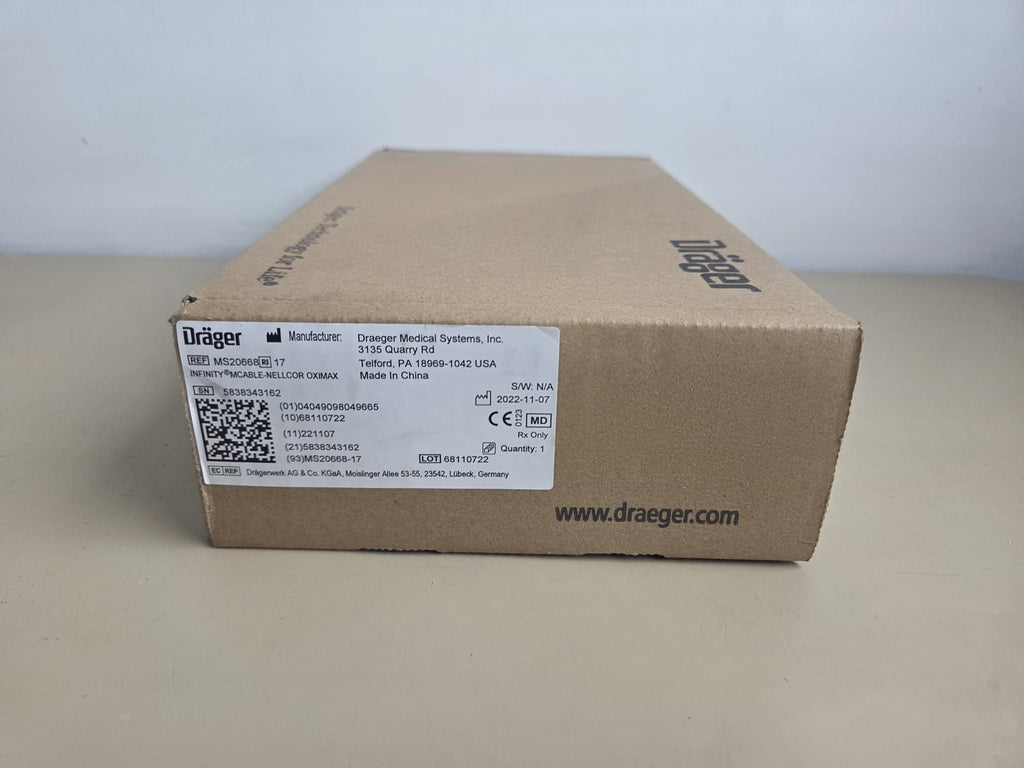 Dräger MS20668 Infinity MCable Nellcor OxiMax original box label