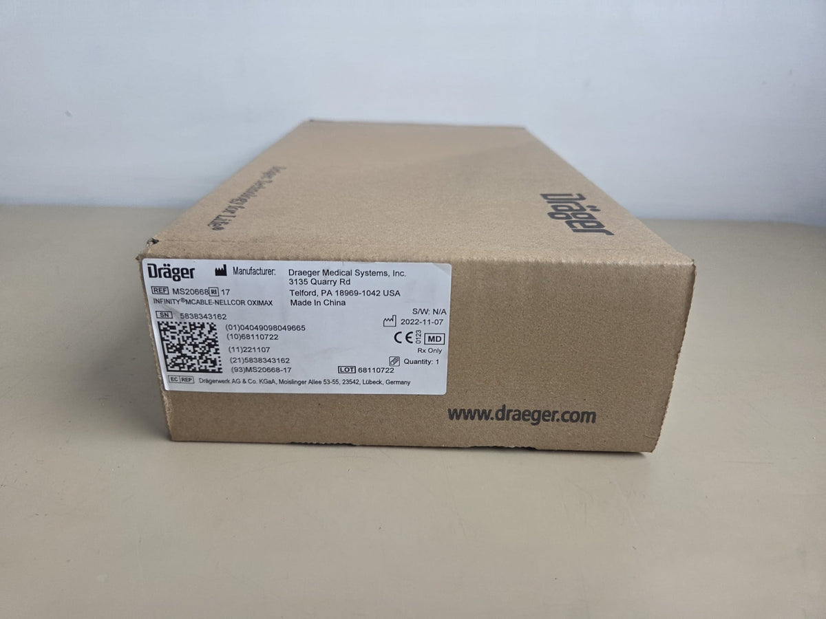 Dräger MS20668 Infinity MCable Nellcor OxiMax original box label