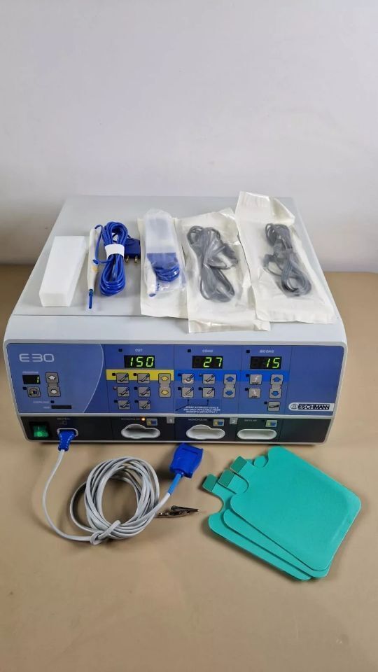 Eschmann E30 electrosurgical generator with handpiece and footswitch