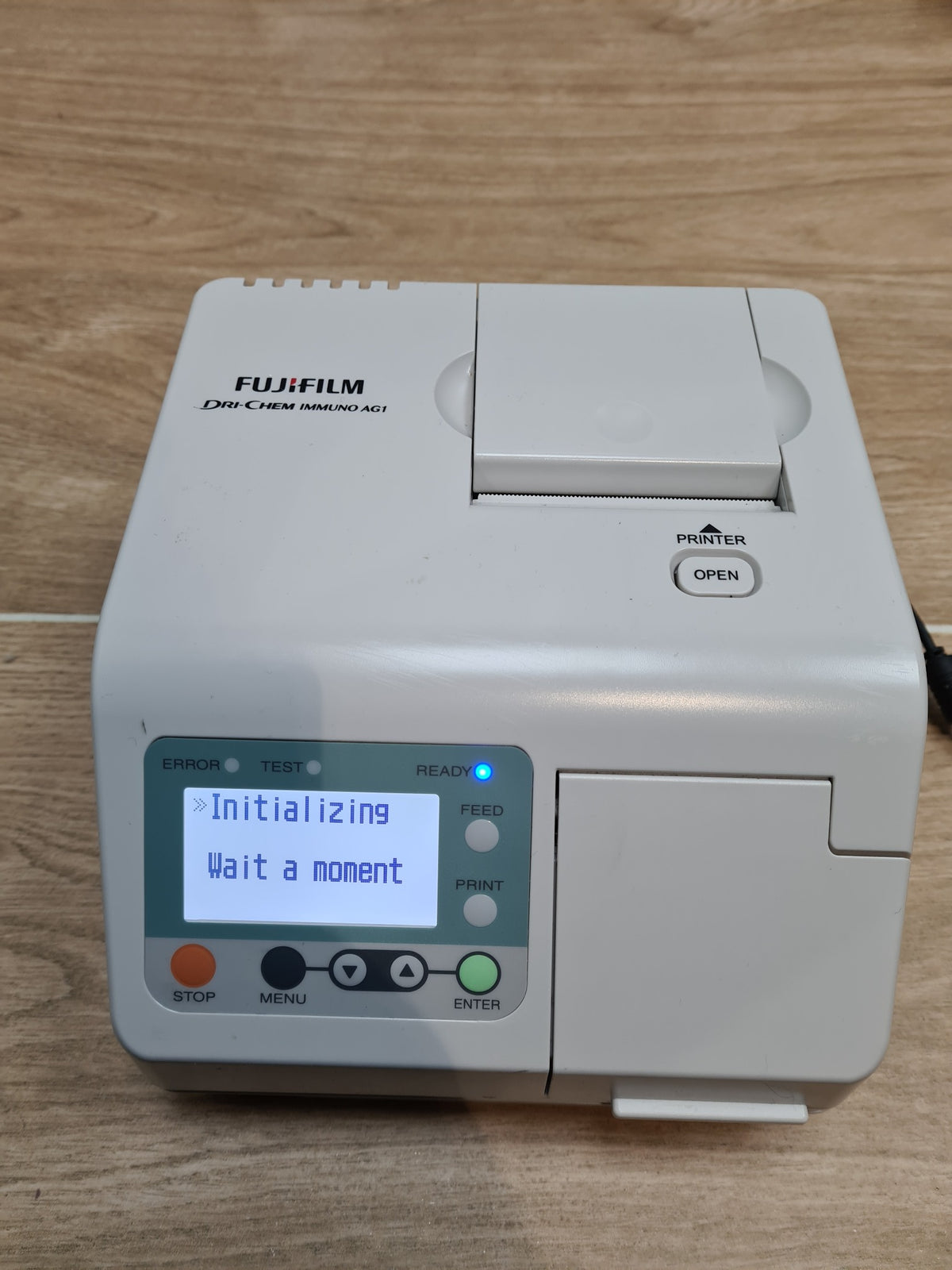 FUJIFILM DRI-CHEM IMMUNO AG1 initializing display