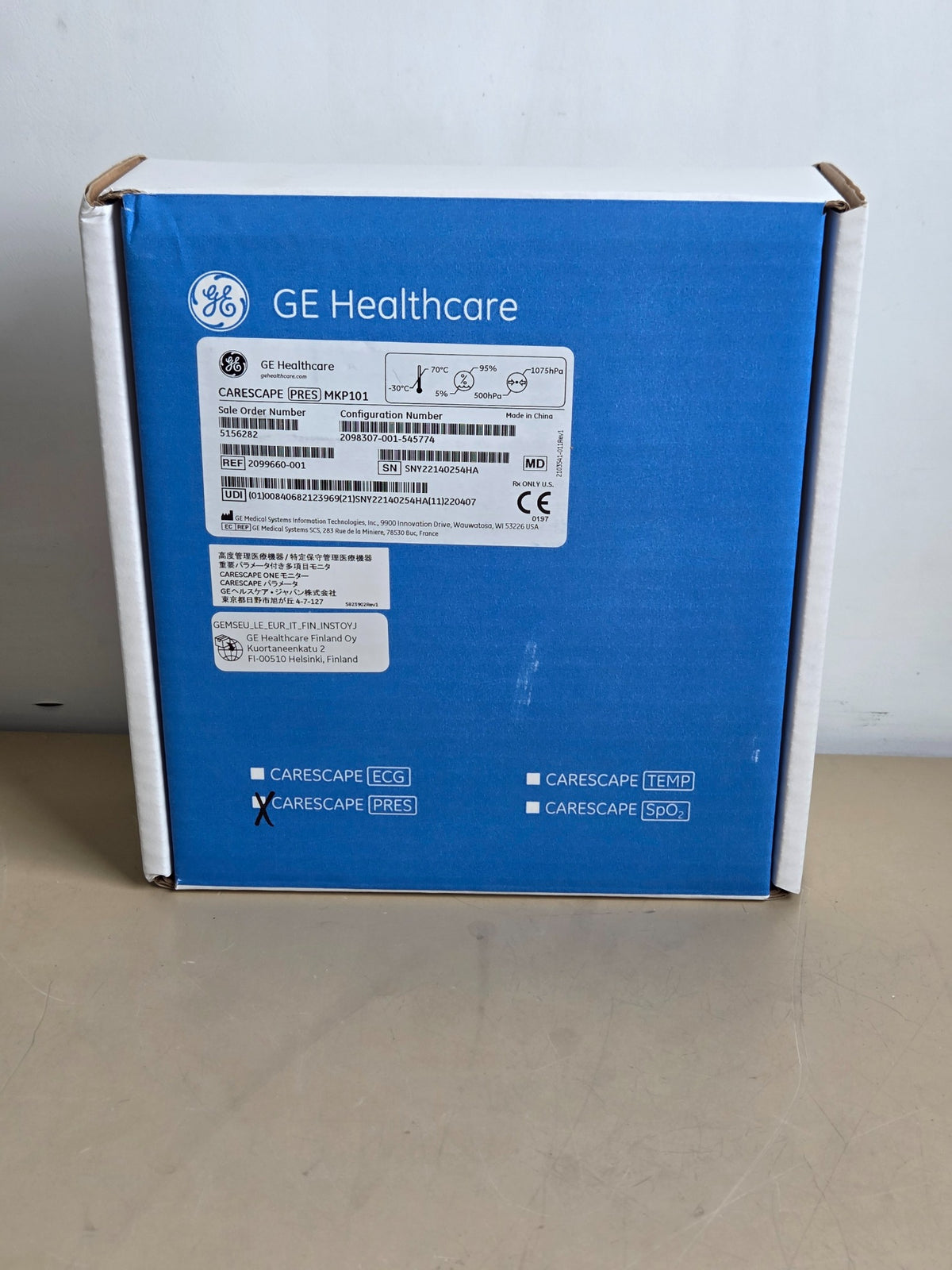 GE CARESCAPE PRES MKP101 2099660-001 dual invasive pressure micro-module