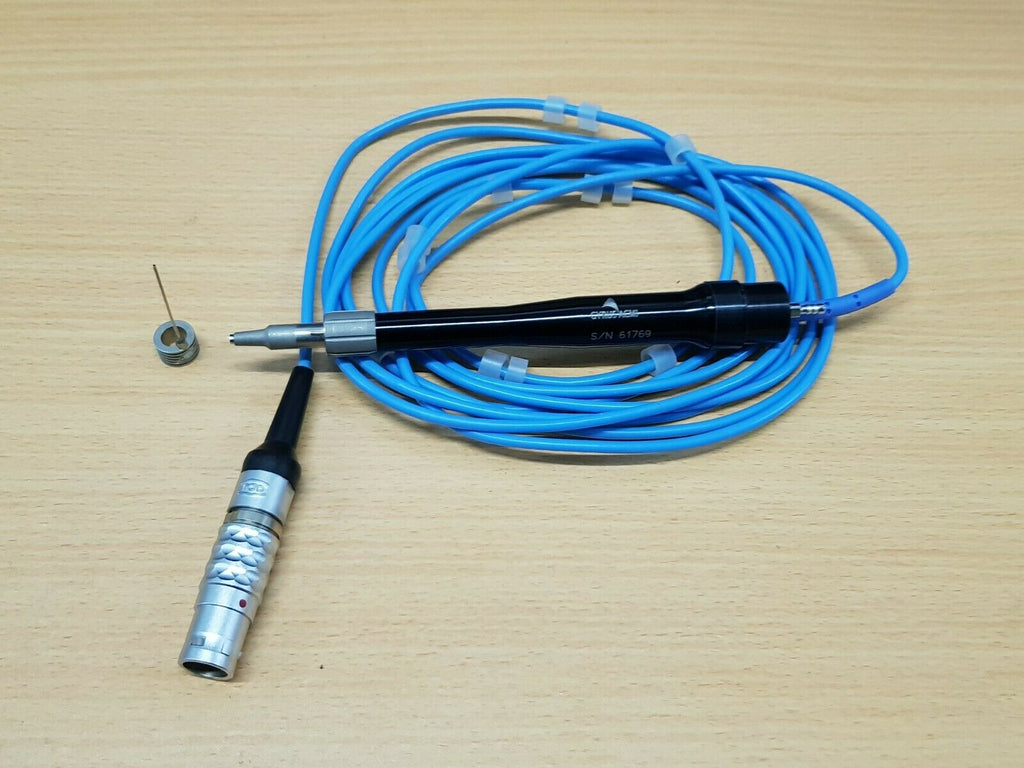 Gyrus ACMI Viper 70338030 straight mastoid drill handpiece with blue cable and connector