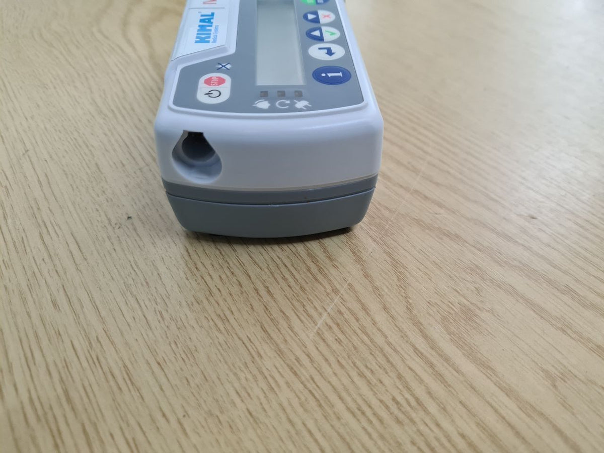 Kimal iVantage infusion pump with pole clamp power adapter and carry case
