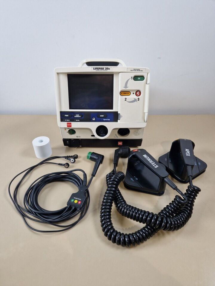 LIFEPAK 20E pacer ECG CO2 printer hard paddle