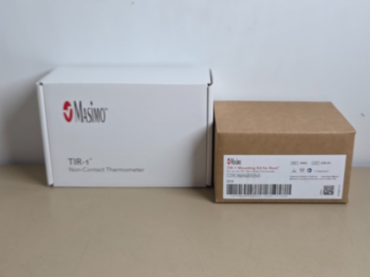 Masimo TIR-1 thermometer and Root mounting kit boxes