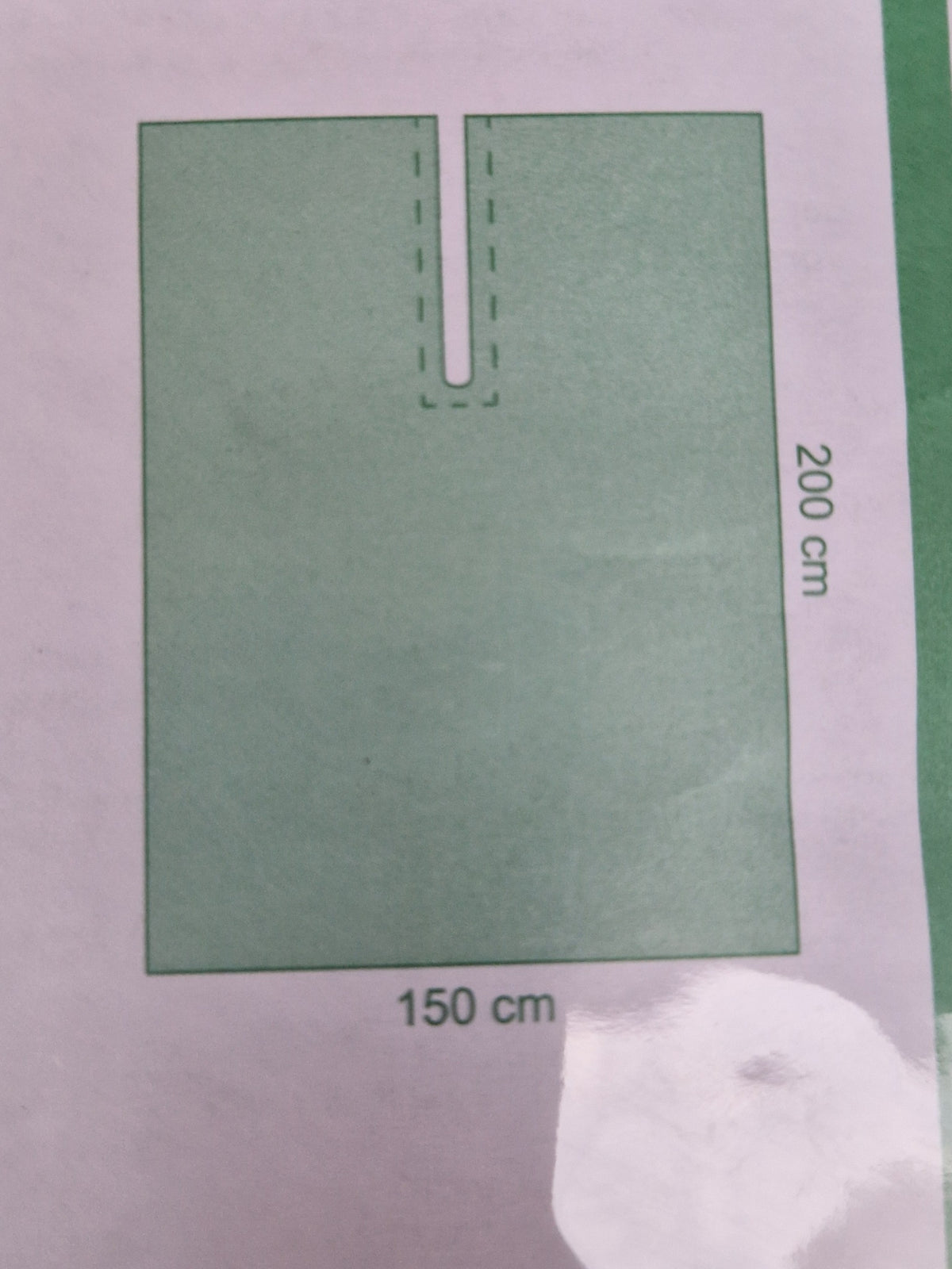 Medline ES10425CE split U-drape dimensions 150 x 200 cm