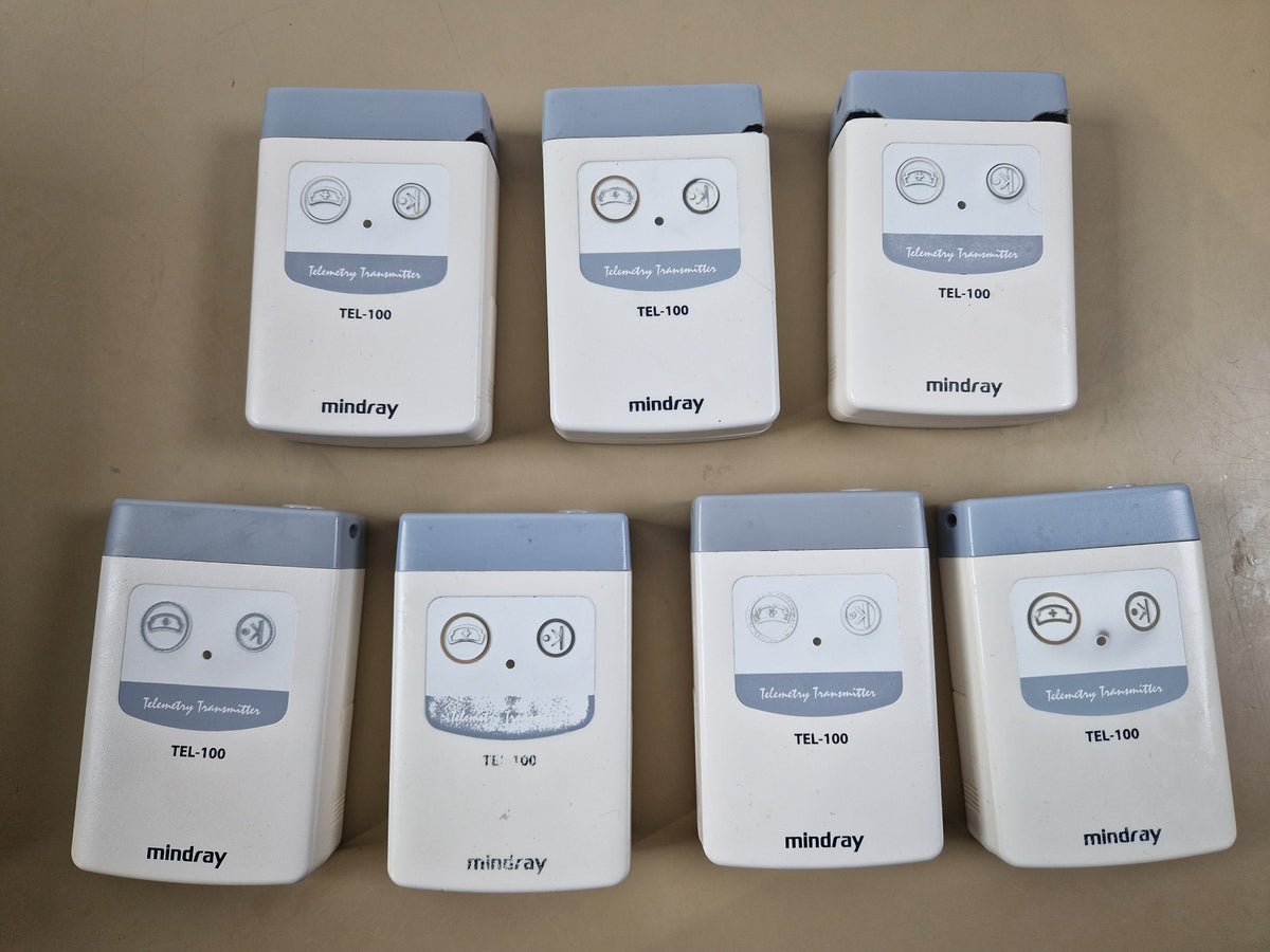 Mindray TEL-100 telemetry transmitters seven units