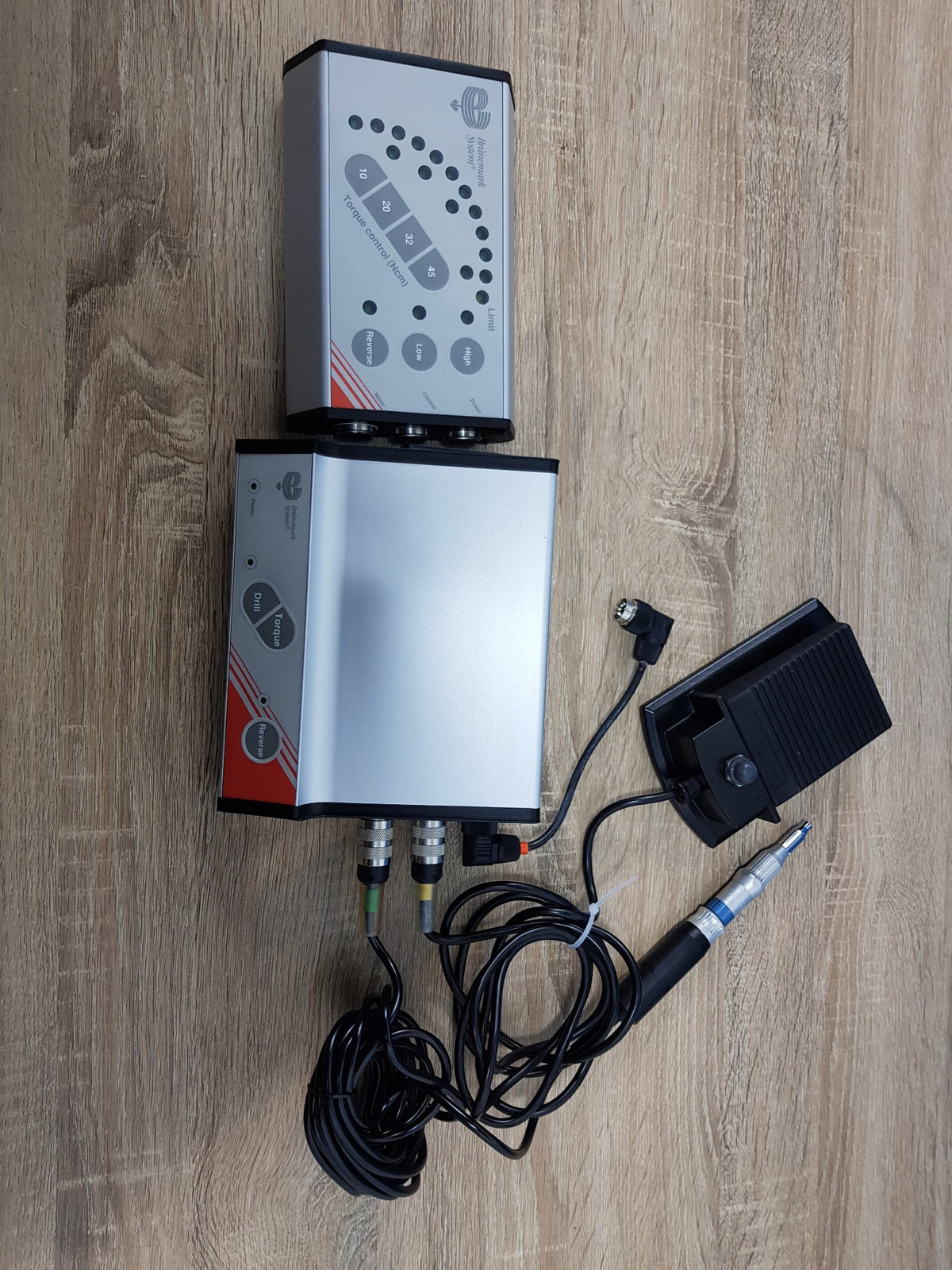 Nobel Biocare Branemark controller units with footswitch and motor handpiece