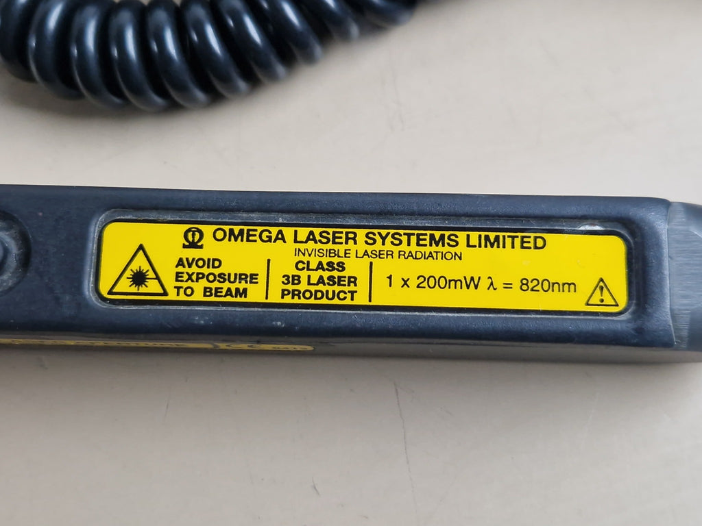 Omega Laser Systems 820nm 200mW Class 3B warning label