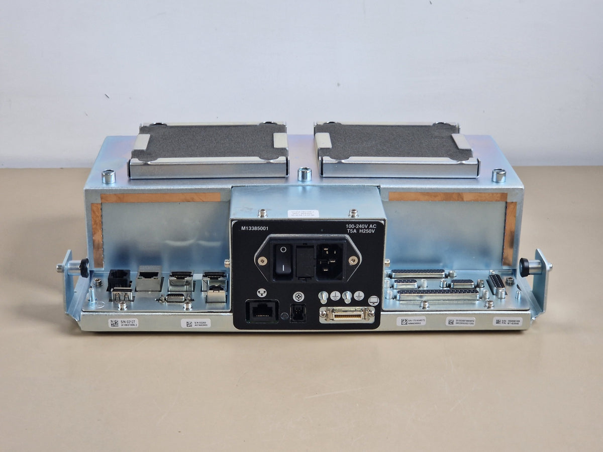 Optos Monaco P200TE control chassis rear connections and power inlet