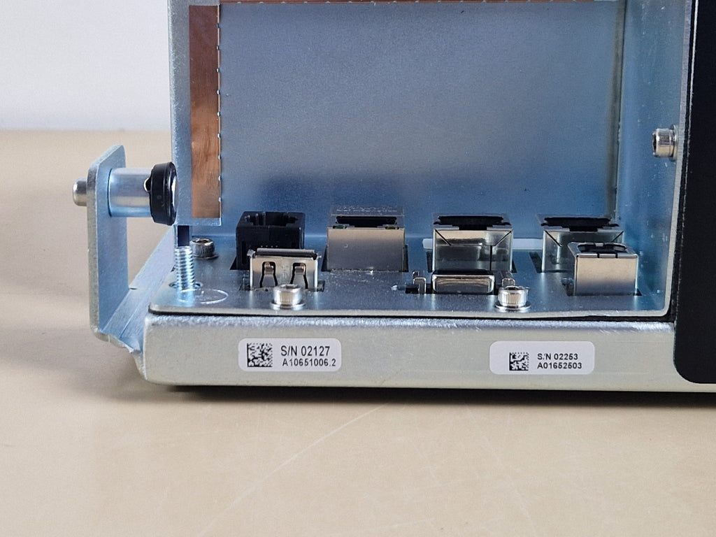 Optos Monaco P200TE internal computer left-side network and USB connections