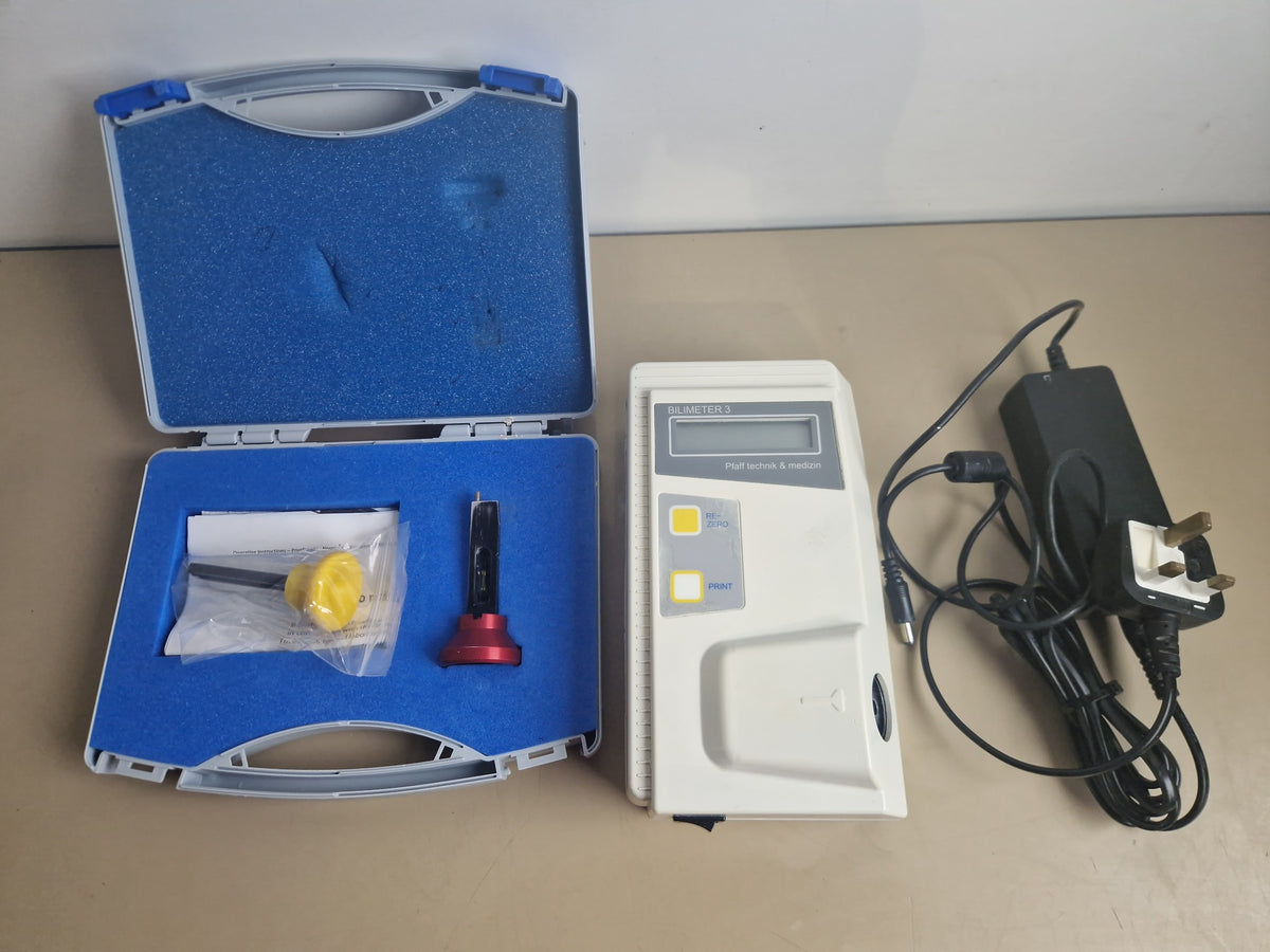 Pfaff Medical Bilimeter 3 complete set with carrying case, sample holders and power adapter