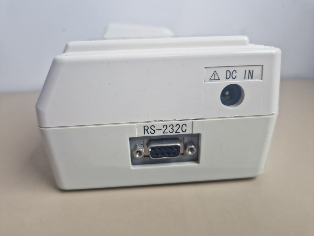 Pfaff Medical Bilimeter 3 rear ports showing DC input and RS-232C