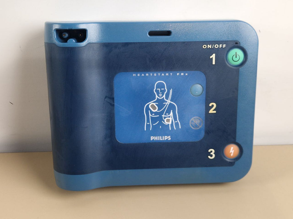 Philips HeartStart FRx defibrillator AED with Smart Pads II and battery