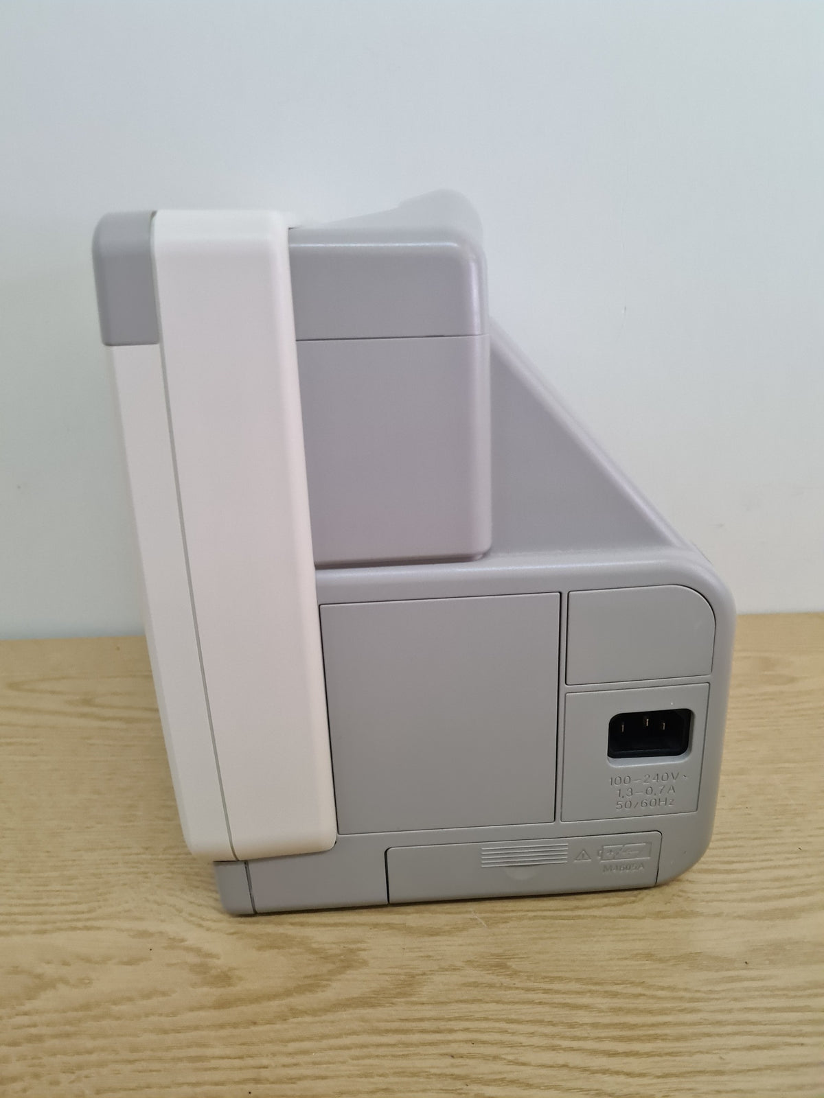 Philips IntelliVue MP5T M8105AT side view showing AC power inlet