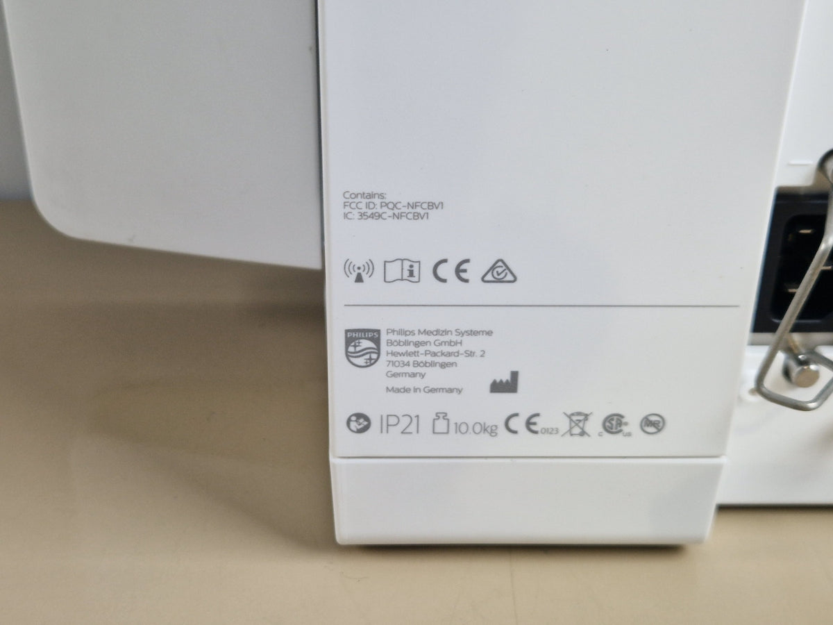 Philips IntelliVue MX750 rear regulatory label