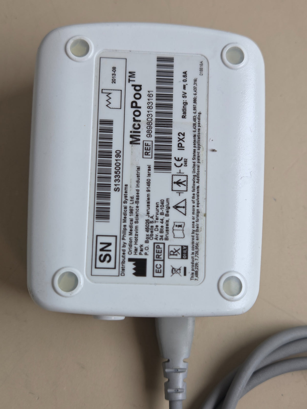 Philips MicroPod REF 989803183161 label close-up