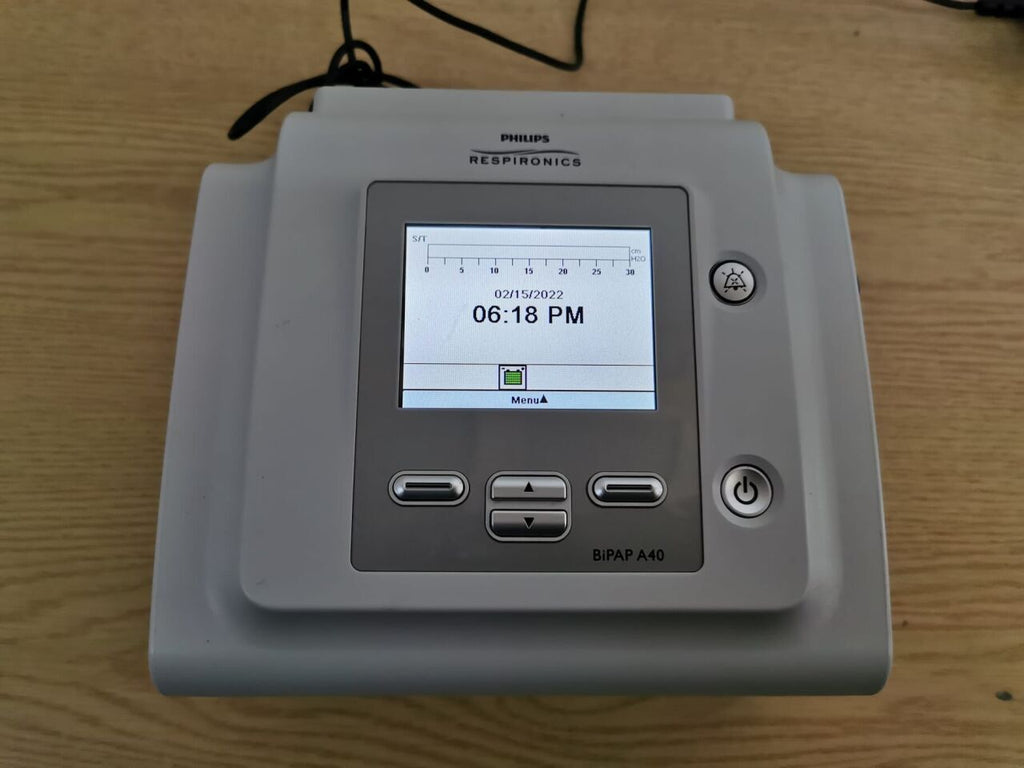 Philips Respironics BiPAP A40 ventilator with power adapter