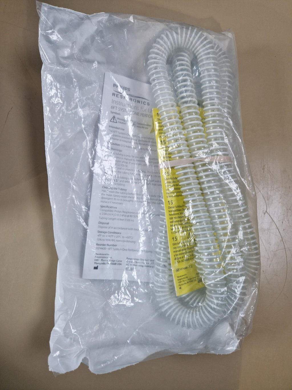 Philips Respironics DreamStation performance tubing supplied with the set