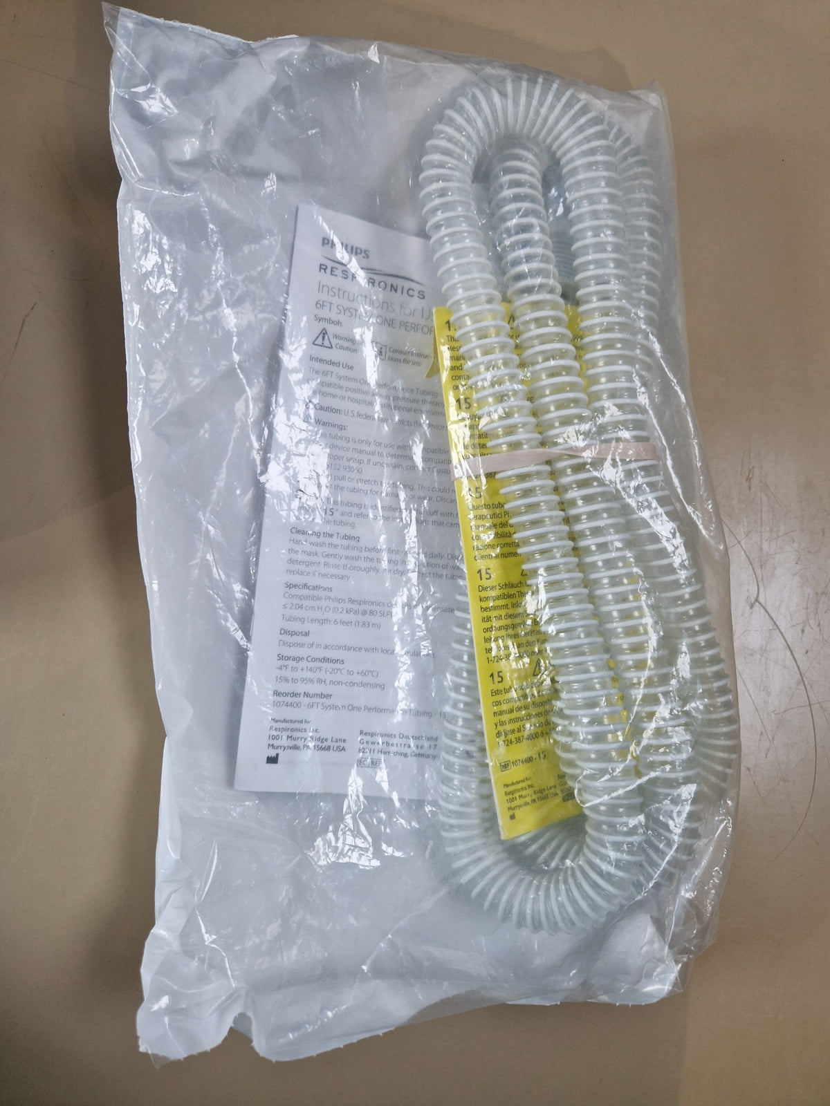 Philips Respironics DreamStation performance tubing supplied with the set