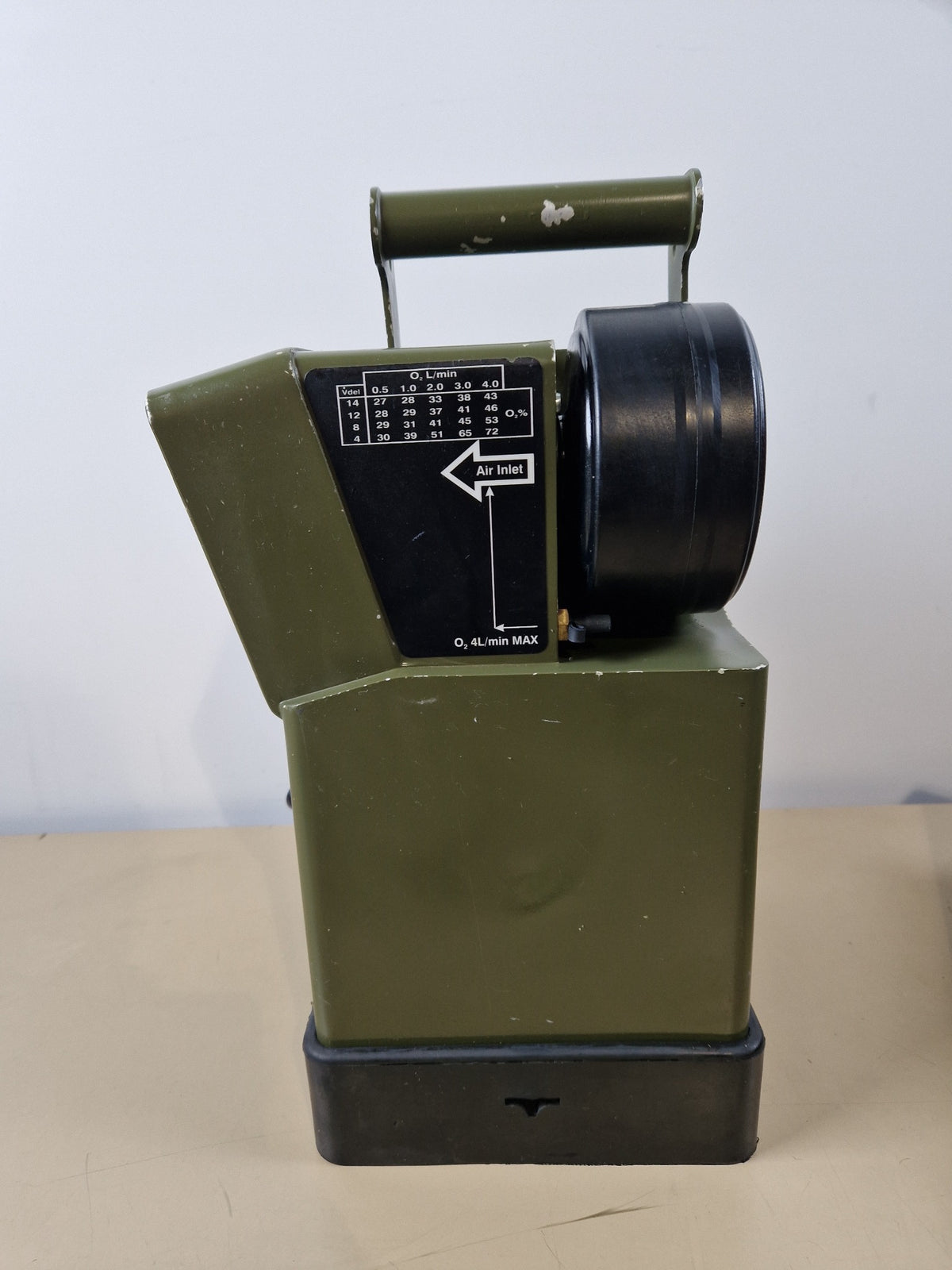 Pneupac compPAC 200 side oxygen mix and air inlet information