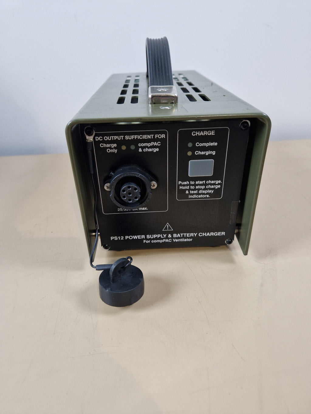 Pneupac PS12 power supply and battery charger front panel