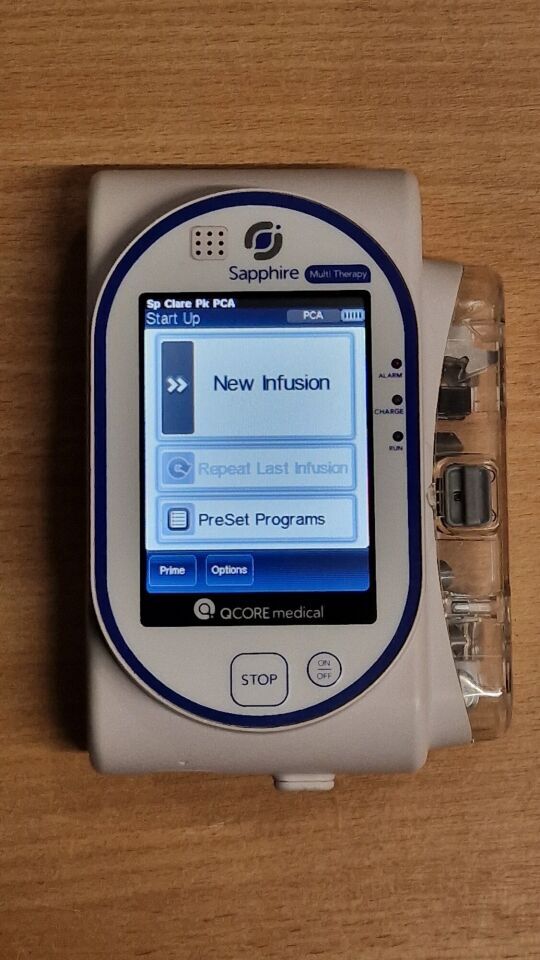 Q Core Medical Sapphire multi therapy infusion pump with patient controller