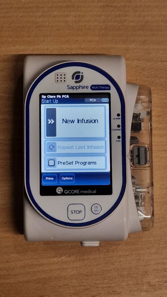 Q Core Medical Sapphire multi therapy infusion pump with patient controller