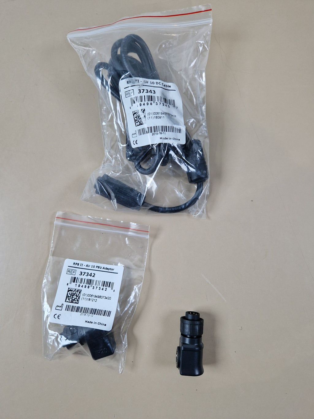 ResMed RPS II Air10 DC cable 37343 and Air10 PSU adapter 37342