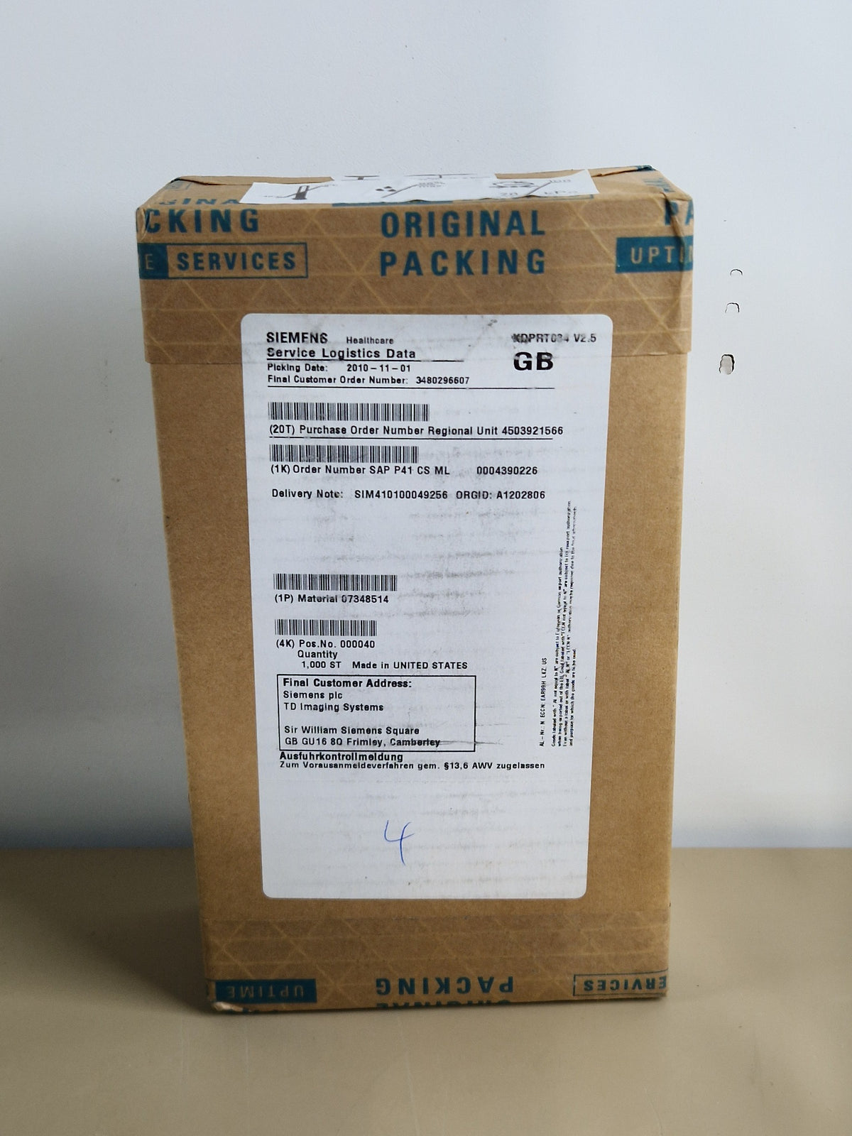 Siemens 07348514 RF attenuator in original service packaging