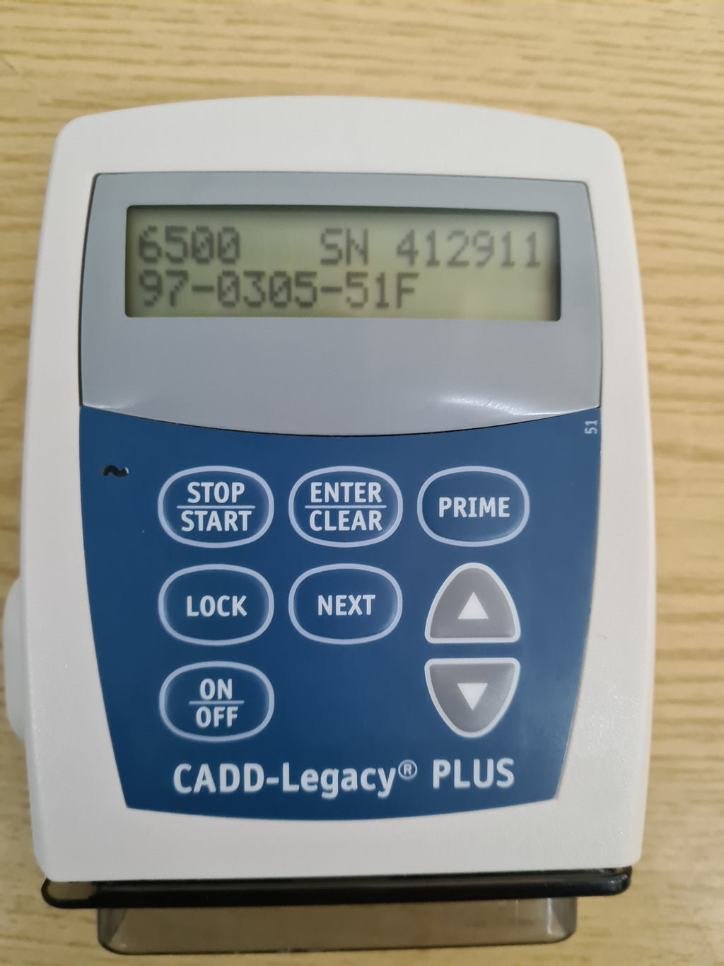Smiths Medical CADD-Legacy Plus 6500 powered-on display