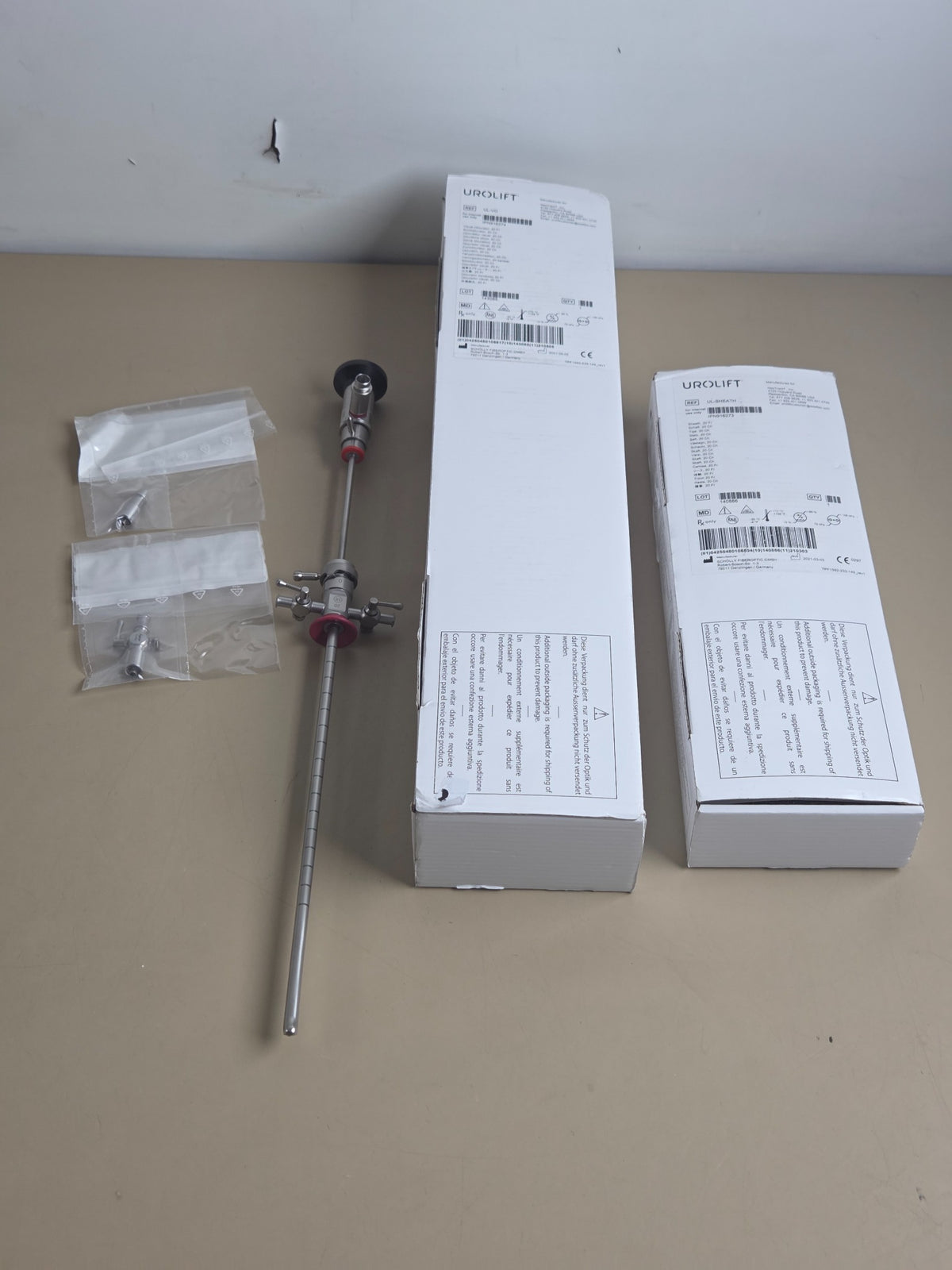UroLift Scholly new cystoscope set - components and identification