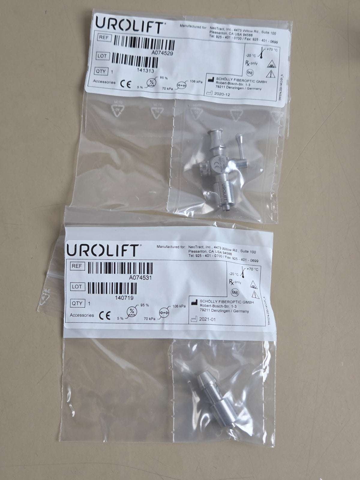 UroLift Scholly new cystoscope set - components and identification