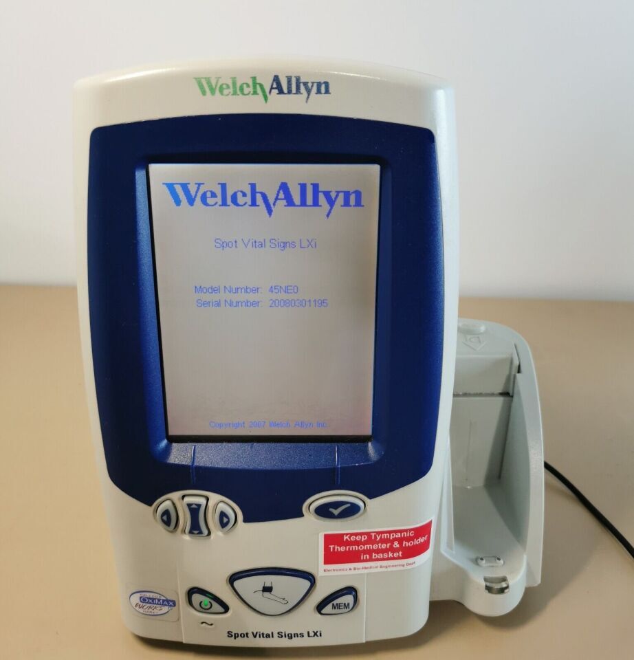 Welch Allyn Spot Vital Signs LXI patient monitor with Braun thermometer