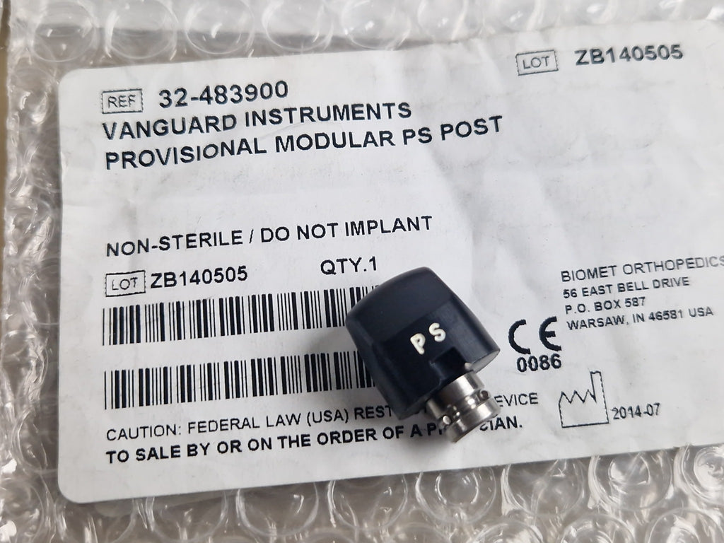 Zimmer Biomet VANGUARD 32-483900 provisional modular PS post label